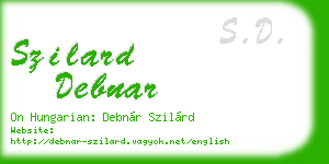 szilard debnar business card